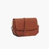 Minimalist Grained Leather Crossbody Bag Terracotta Sienna BIG5393
